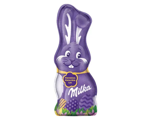 MILKA Schokolade, Milka Schmunzelhase aus zarter Milka Alpenmilch 45g 3er Pack