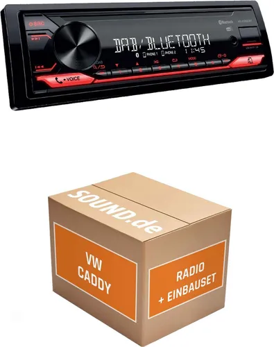 JVC KD-X282DBT Autoradio Einbaupaket für VW Caddy III (2K)