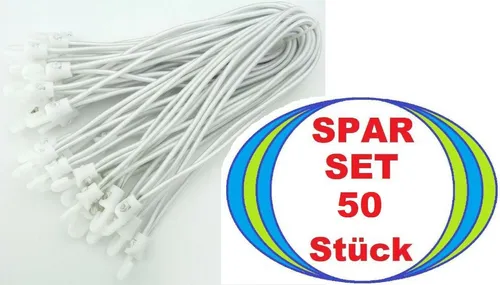 Zelt Planen Spanner 25 cm WEISS Planenspanner Spann Gummi Haken Spannfix 50 x