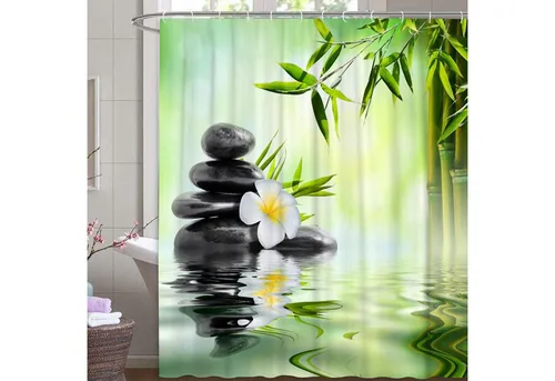 M&W DAS DESIGN Duschvorhang 180x200cm Shower curtains Anti schimmel Waschbar Breite 180 cm