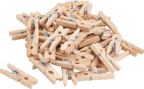 Mini-Holzklammern, Kartengestaltung, 50 Stück, Länge ca. 2,5 cm