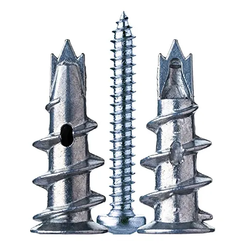 Rigipsdübel, 100 StüCk Selbstbohrender GipskartondüBel Metall mit Schrauben,Zur Befestigung In Beton, Ziegeln, Gipsbauplatten Uvm