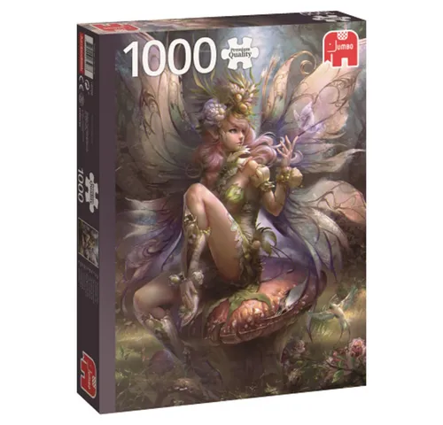 Jumbo 18598 Zauberhafte Fee Puzzle - Puzzle, 1000 Teile mit einzigartigem Nahtlos-Effekt, umweltfreundlich und ideal für kreative Stunden mit der Familie.
