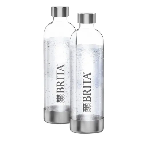 Brita SodaOne Flasche (2 Stück) - Wassersprudler Flaschen aus hochwertigem Kunststoff, ideal für sprudelnd frisches Wasser zu Hause, umweltfreundlich und wiederverwendbar.