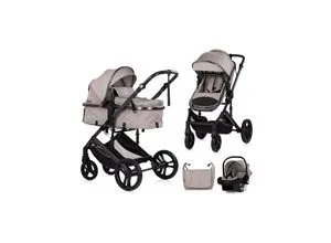 Chipolino Kinderwagen 3 in 1 Amore mit Babyschale und Wickeltasche - Vielseitiger Kinderwagen 3 in 1 Amore von Chipolino, ideal für Babys bis 22 kg. Inklusive praktischer Wickeltasche und Fußabdeckung für mehr Komfort unterwegs.