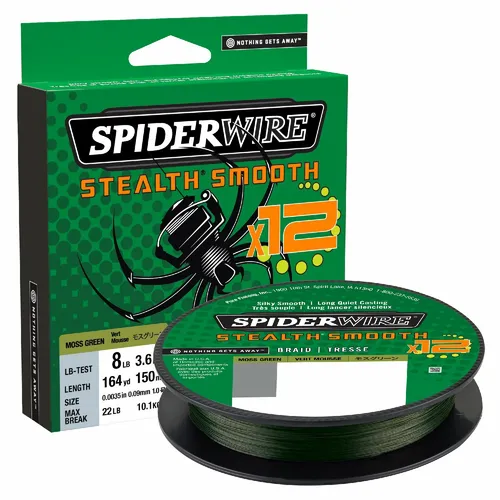  SPIDER WIRE Stealth Smooth 12 Braid 0,23mm 18,1kg 150m Moss Gree 0,25 EUR/m