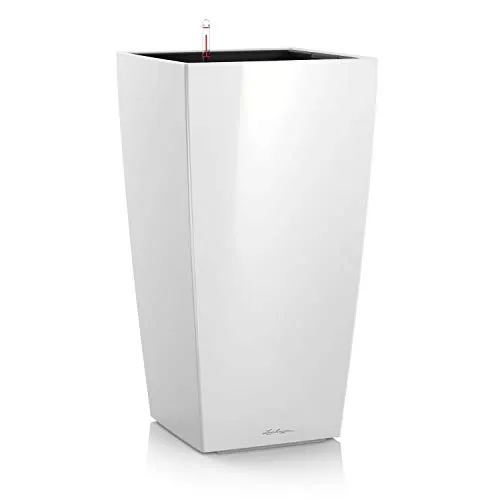 LECHUZA CUBICO Premium 50 weiß hochglanz in weiß von Lechuza