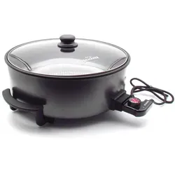 XXL Elektronische Multipfanne | Antihaftbeschichtung | Deckel mit Dampfabzug | 1500 Watt | Höhe 11cm