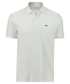 Lacoste Herren Polo-Shirt Kurzarm DH2050 – Stilvolles Männer Polo in Weiß - Hochwertiges Polo-Shirt aus Pima-Baumwolle mit zwei Knöpfen im Regular Fit. Rippabschlüsse und aufgesticktes Krokodil sorgen für einen eleganten Look.