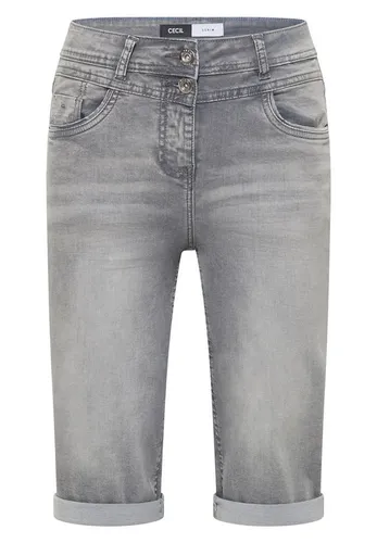 Cecil Damen Straight Leg Jeansshorts im Slim Fit von CECIL