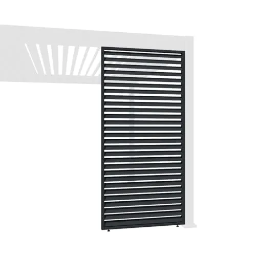 Weide Horizontale Lamellenwand für Weide Pergola | anthrazit | Aluminium - Zubehör für Pavillons: Robuste Aluminium-Lamellenwand für optimalen Sichtschutz und Luftzirkulation, passt perfekt zu Ihrer Weide Pergola.