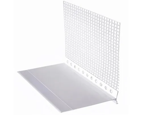 doitBau Profil 20 Stab Sockelkantenprofil 80mm je 2m (20-St) - Praktisches Sockelkantenprofil aus Hart-PVC für einen präzisen Abschluss zwischen Fassaden- und Sockeldämmung. Mit integrierter Tropfnase für optimale Regenwasserableitung und Sollbruchstellen für einfache Anpassung an Dämmstärken.