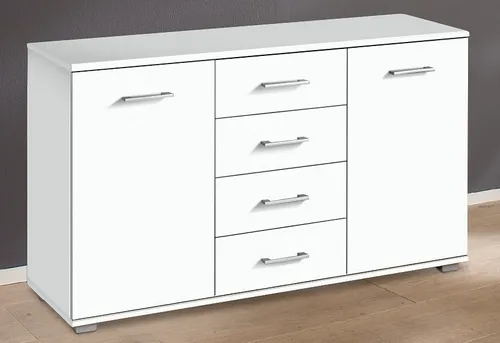 priess Kombikommode in Weiß - Kombikommode aus der Serie Pisa, pflegeleichte Oberfläche, ideal für stilvolle und funktionale Wohnlösungen, Made in Germany.