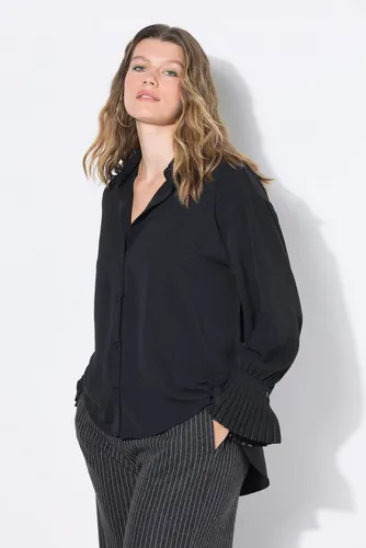 Studio Untold Hemdbluse Hemdbluse oversized Krepp Plissee-Manschetten