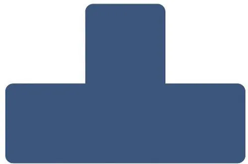 Tarifold Kettenschloss Fußbodensymbol 'T' 15cm blau