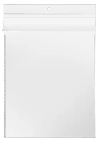 10x A6 Sichttasche Aufhängehülle Sichthülle mit Klappe & Lochung glasklar 145my