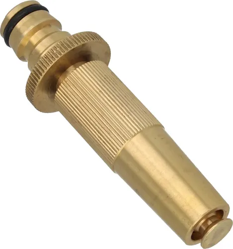 tecuro Gartenspritze für Stecksystem passend zu Gardena u. a. - Messing-blank