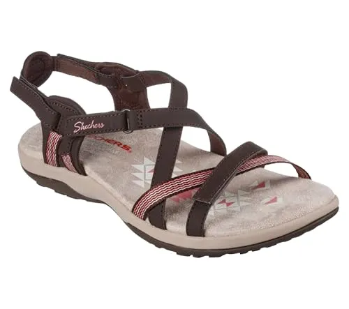 Skechers Trekkingsandalen Damen 39362D313633313135 Braun 39 EU - Wanderschuhe mit anatomisch geformtem Memory Foam Fußbett und stoßdämpfender Zwischensohle für höchsten Komfort. Ideal für warme Tage und stylische Abenteuer.
