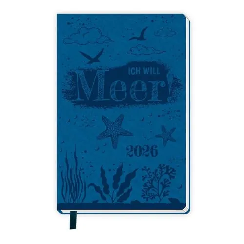 TRÖTSCH Taschenkalender A7 Soft Touch Maritim 2026 - Praktischer Soft Touch Terminkalender im maritimen Design, ideal für unterwegs und perfekt für die Planung Ihrer Freizeitaktivitäten.