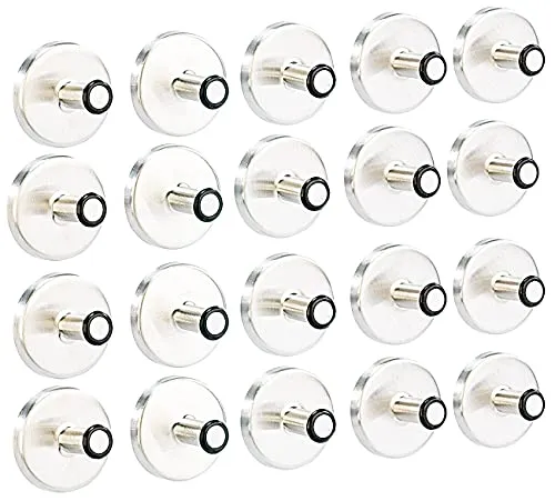 infactory Hakenmagnete: 20er-Set starke Magnethaken mit Power-Magnet (Magnettafel Magnet, Wandtafel Magnet, Neodym)