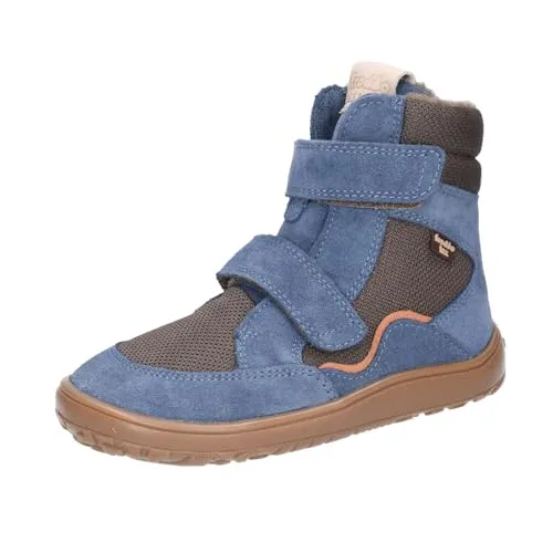 Froddo Schurwoll gefütterte Barfußstiefel Leder/Mesh & TEX Farbwahl G3160247 (Denim Blue/Braun, Siehe Auswahl, EU Schuhgrößensystem, Grundschulkind, Numerisch, M, 29)