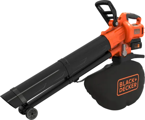 BLACK+DECKER BCBLV3625L1 - 36V Akku Laubbläser und Laubsauger, leistungsstark und vielseitig mit Blas- und Saugerfunktion