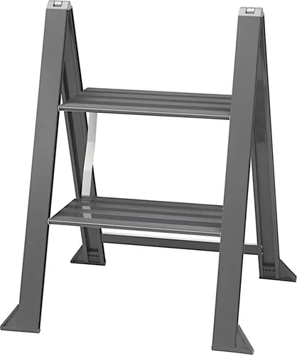 W.steps, VIKINGSTEP MIDI Grey, WL728502, extrem kompakte Trittleiter grau lackiert
