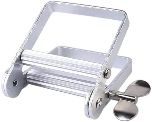 Zahnpastapresse, Metall-Zahnpasta Tubenquetscher für Künstler, Friseursalon Maler (Silber)