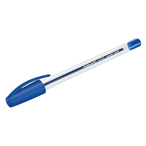 Pelikan Kugelschreiber Stick K86s super soft, Blau, ergonomischer Kuli mit supersofter Tinte, 50 Stück, 601467