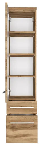 Held Möbel Midischrank Davos - 30 cm Wotaneiche - Badezimmerschrank im modernen Design, optimal für kleine Räume, mit praktischem Stauraum und robustem MDF-Material.