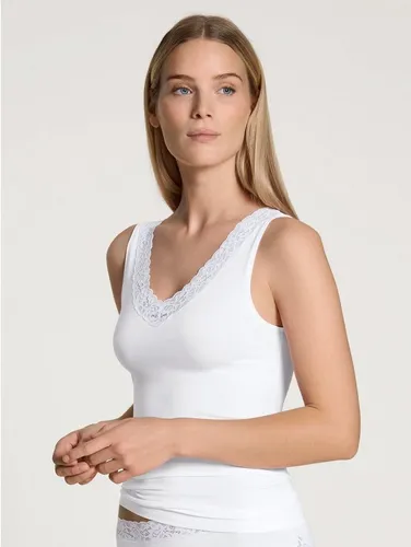 Calida Natural Comfort Lace Tank Top Weiß von CALIDA