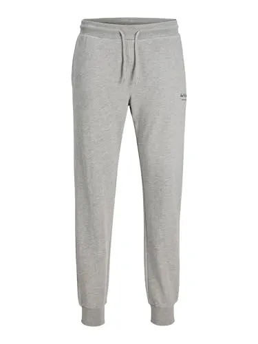 Jack & Jones Sweathose JPSTGORDON ARCHIVE in Grau mit Kordelzug - Modische Sweathose aus 80% Baumwolle, ideal für den Alltag. Pflegeleicht und bequem im regular fit, mit praktischen Eingrifftaschen und Bündchenabschluss.