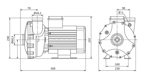 WILO Trockenläuferpumpe Bac 70/135-4/2-DM/R-2, 400 V, 50 Hz - Trockenläuferpumpen, hohe Förderleistung bis 7 bar, ideal für industrielle Anwendungen und zuverlässige Wasserversorgung.