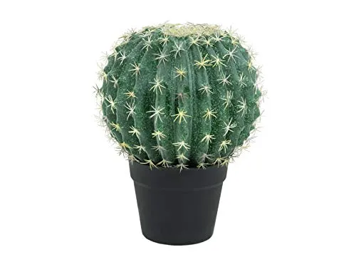EUROPALMS Kugelkaktus Kunstpflanze 34cm - Vasen – Verletzungsgefahr ausgeschlossen! Fertig zum Hinstellen und ideal für den Außenbereich. Hochwertige Europalms Markenqualität seit 1979.