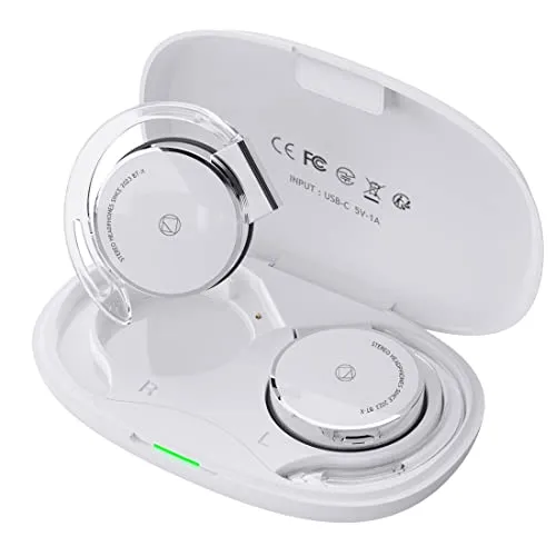 BEVCEFCC Bluetooth On Ear Kopfhörer mit Mikrofon - Kopfhörer mit offenem Ohr-Design, 40 Stunden Akkulaufzeit, IPX5 wasserdicht und ideal für Sport und Alltag. Genießen Sie Musik bequem ohne das Gehörgang zu belasten.