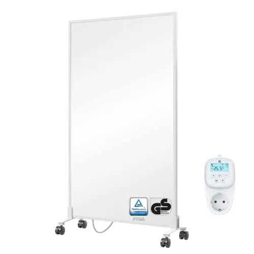 BR Bringer Infrarotheizung Standgerät 800W - Smart & Mobil - Elektroheizkörper mit CarbonCrystal Heizelement für schnelle Wärmeverteilung, ideal für Allergiker. Mit Smart Thermostat und 5 Jahren Garantie, perfekt für flexibles Heizen!