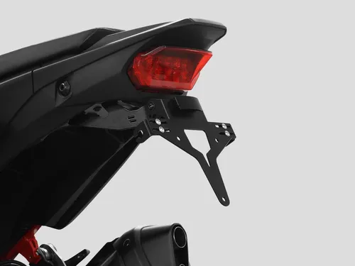 ZIEGER Kennzeichenhalter für Honda CRF 1100 L Africa Twin - Motorradzubehör, modellspezifischer Halter in schwarz mit umfassendem Montageset für einfache Installation und optimale Passform.