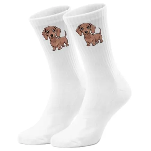 epicsocks Dackelliebe Beiger Dackel Socken in 37-41 im Paar lustige epische Strümpfe für Tierfreunde