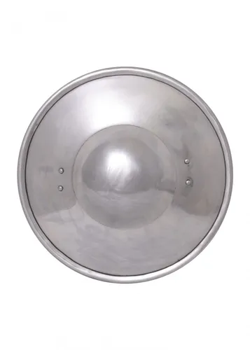 Ulfberth Buckler - Schaukampftauglicher Schild, 23/30/38 cm Durchmesser - Brustschützer für Kampfsport, ideal für historische Darstellungen und Kostüme, aus robustem 2 mm Stahl gefertigt und mit einem lederumwickelten Handgriff ausgestattet.