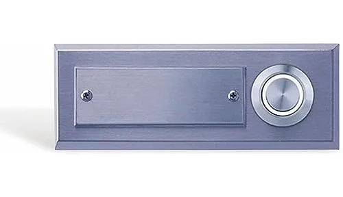 Klingeltaster REV mit weiß beleuchtetem LED 1-fach aus echtem Metall - Türklingelanlage in modernem Design, wasserdicht und ideal für Zuhause, Schule oder Geschäft. Robustes Edelstahl-Material sorgt für Langlebigkeit.