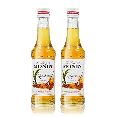 2x Monin Lebkuchen Sirup, 250 ml Flasche