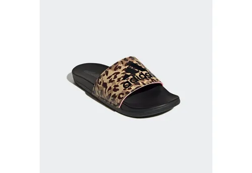 adidas Adilette Comfort Badeschuhe schwarz/braun für Damen - Größe 44,5 (US 10) - Badeschuhe für Damen, ideal für Pool und Freizeit. Das Slip-On-Design bietet höchsten Komfort, während die spritzgegossene EVA-Außensohle für Leichtigkeit sorgt.