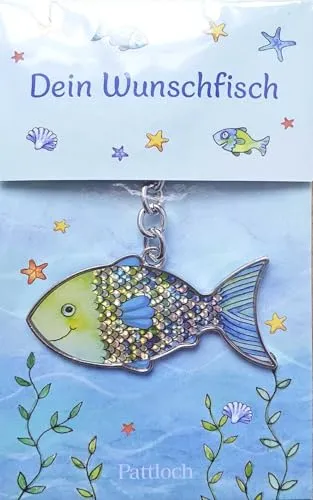Schlüsselanhänger Wunschfisch: Liebevolles, kleines Geschenk zur Kommunion für Jungen und Mädchen
