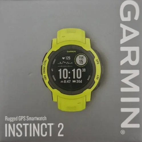 Garmin INSTINCT 2 Smartwatch Limonengelb - Robuste Outdoor-Smartwatch, wasserdicht bis 100m, mit GPS, ABC-Sensoren und Tracback™ Routing