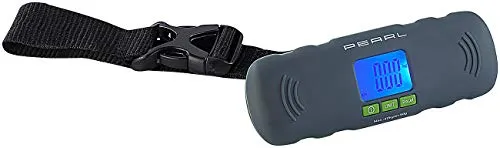 PEARL Handwaage: Digitale Kofferwaage mit LCD-Display - Praktische Handwaage für Koffer und Taschen bis 40 kg, ideal für Flugreisen, mit Tara-Funktion und automatischer Abschaltung für maximalen Komfort.