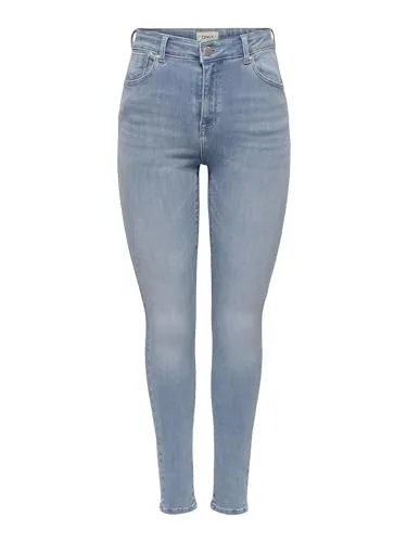 ONLY Damen Jeans 15228584 Special Bright Blue Denim S-32 - Jeans in Skinny Fit, die sich perfekt anpassen und für einen modernen Look sorgen. Mit praktischen Taschen und einem trendigen, knöchellangen Saum.
