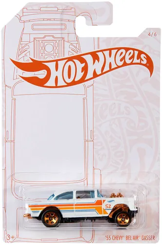 Produktbild '55 Chevy Bel Air Gasser Pearl and Chrome 2020 in 1:64 Hot Wheels GJW51 GJW48