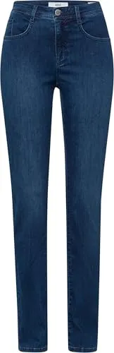 BRAX Feel Good Style Mary Used Regular Blue 46 - Klassische Jeans für jeden Anlass - Jeans im Regular Fit aus hochwertigem Baumwoll-Elasthan-Mix, bietet perfekten Tragekomfort und modernen Look für stilbewusste Frauen.