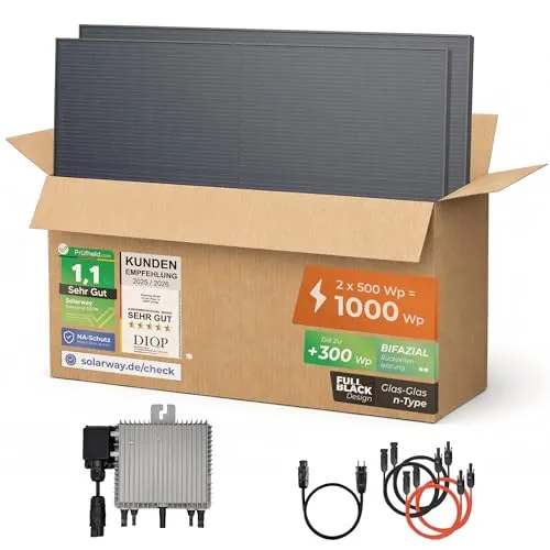 Solarway® 1000W Balkonkraftwerk mit 800W Wechselrichter