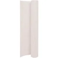 vidaXL Gartenzaun Doppelseitig 110x400 cm Weiß - Gartenzäune aus witterungsbeständigem PVC, ideal für Sicht- und Windschutz im Garten, Balkon oder auf der Terrasse. Flexibel zuschneidbar und leicht zu reinigen.